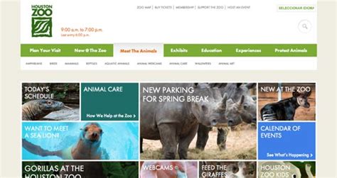 Ejemplos de paginas web de zoológicos