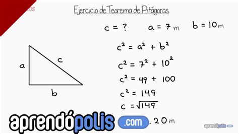 Ejercicio 1 de Teorema de Pitágoras   YouTube