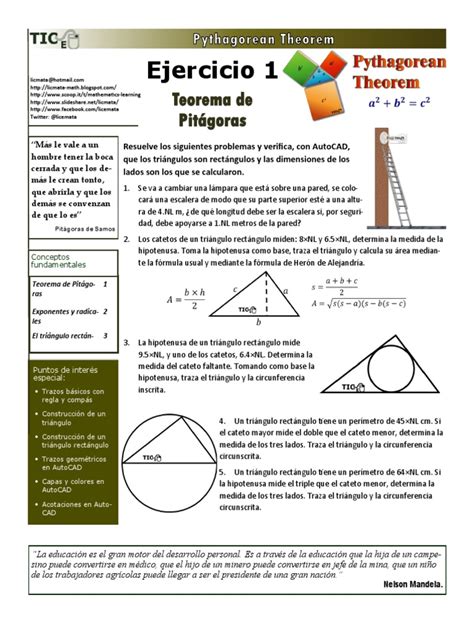 Ejercicio 1: Teorema de Pitágoras