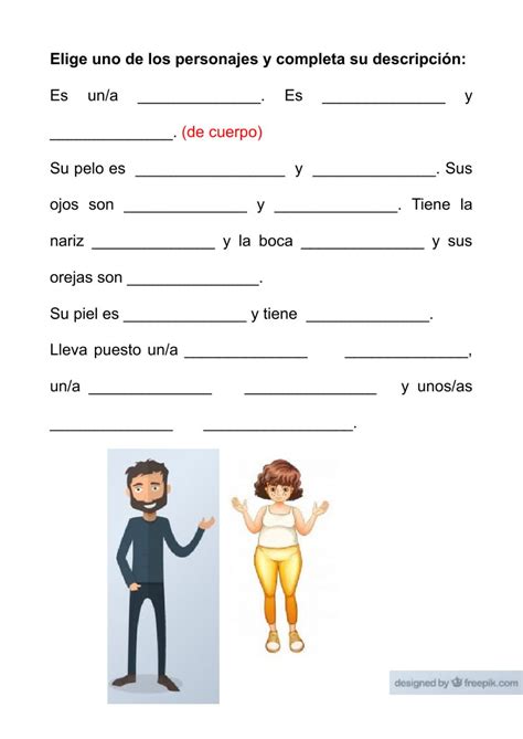 Ejercicio de Descripción de personas.