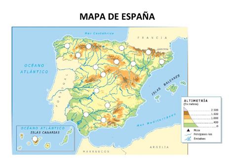 Ejercicio interactivo de MAPA Físico de España