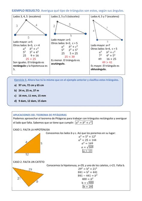 Ejercicio online de Teorema de Pitágoras