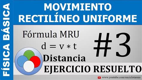 EJERCICIO RESUELTO   MOVIMIENTO RECTILINEO UNIFORME  MRU ...