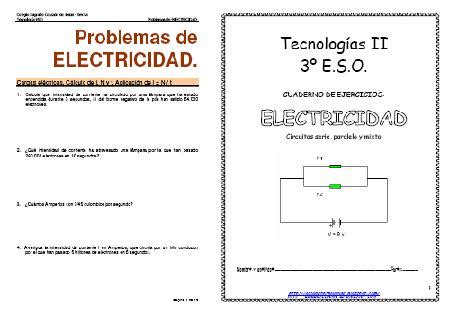 EJERCICIOS DE ELECTRICIDAD 3º ESO | Algo más que Tecnología