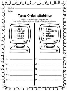 Ejercicios de Orden Alfabético para primaria | Educación ...