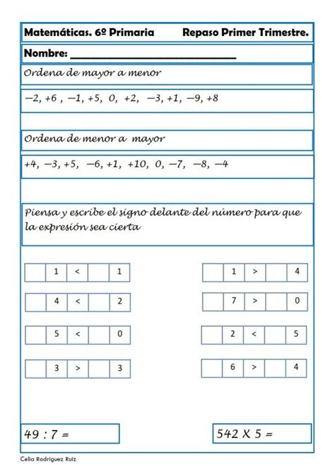 ejercicios matematicas sexto primaria 16 | Matematica ...