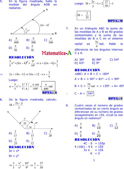 Ejercicios matemáticos y problemas matemáticos: Conversión ...
