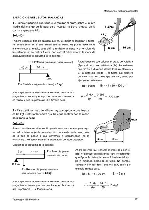 EJERCICIOS RESUELTOS MECANISMOS 1