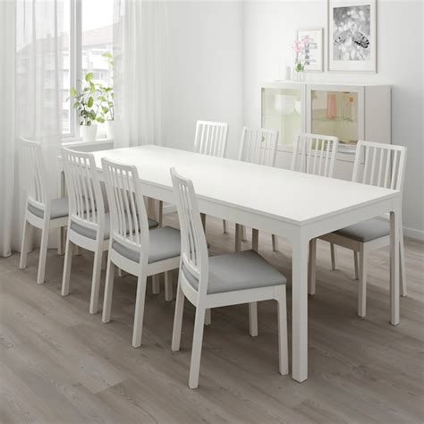 EKEDALEN Mesa extensible, blanco, longitud mínima: 180 cm   IKEA