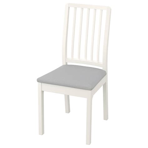 EKEDALEN Silla, blanco, Orrsta gris claro   IKEA