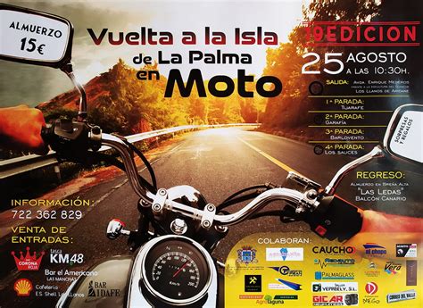 El 25 de agosto, XIX Vuelta en Moto a la Isla de La Palma ...