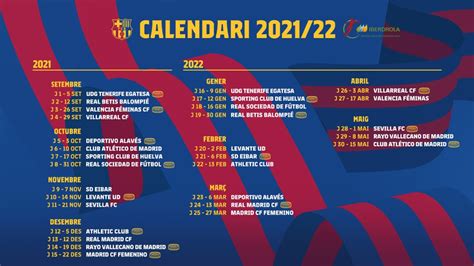 El Barça ya conoce su calendario para la temporada 2021 22