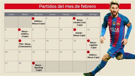 El brutal calendario de febrero del FC Barcelona