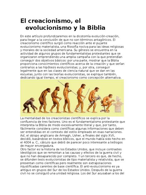 El Creacionismo | Creacionismo | Evolución