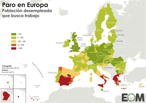 El desempleo en la Unión Europea   Mapas de El Orden ...
