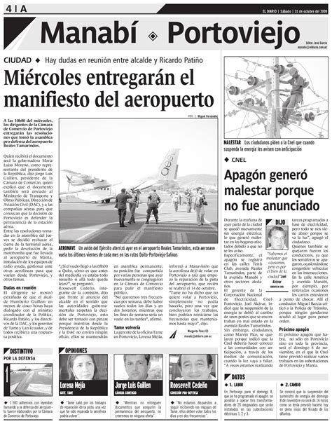 el diario portoviejo 31 de octubre del 2009 by EDIASA   Issuu