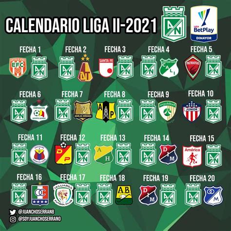 El difícil calendario de Nacional en la Liga II 2021