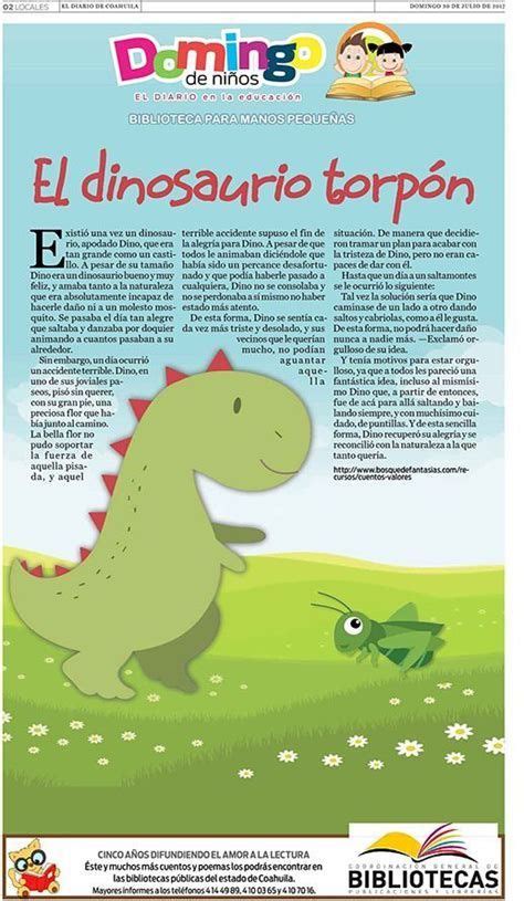 El Dinosaurio Torpón   El Diario De Coahuila | Cuentos De | Minicuentos ...