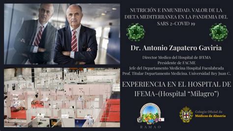 El Dr. Antonio Zapatero Gravinia  Director de IFEMA ...