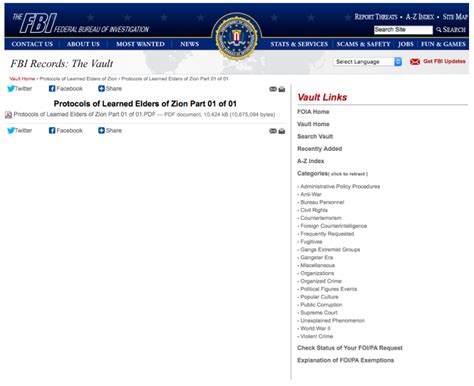 El FBI Ha Publicado en su Página Web Los Protocolos de los ...