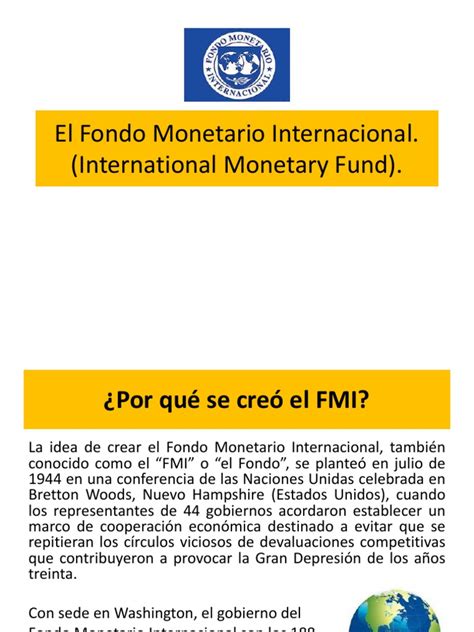 El Fondo Monetario Internacional | Fondo Monetario ...