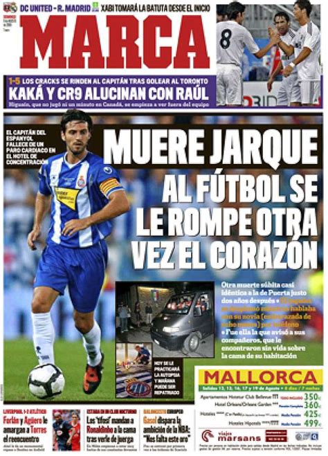 El fútbol español de luto por la muerte de Jarque   MARCA.com