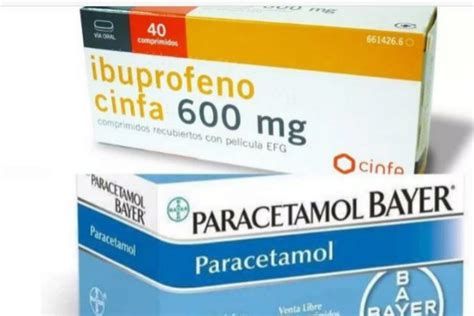 El ibuprofeno de 600 mg y el paracetamol de 1 gr habrá que ...