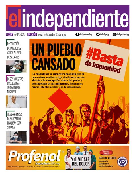 El Independiente Edición 27 04 2020 by Editorial de Negocios S.A.   Issuu