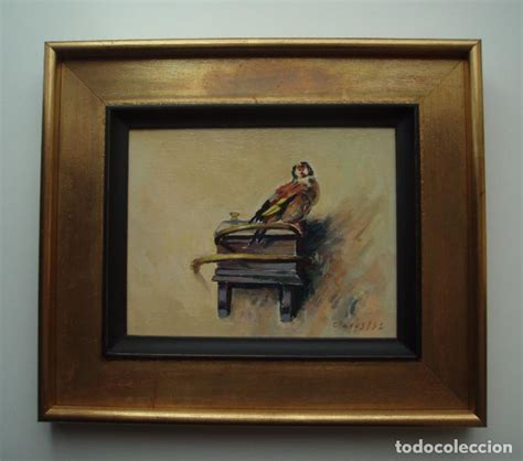 el jilguero, de carel fabritius. pequeña pintur   Comprar ...