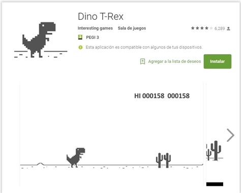 El juego del dinosaurio de Chrome incluso teniendo ...