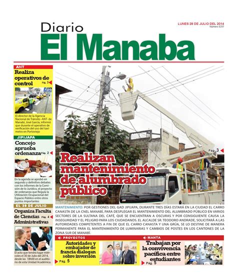El manaba lunes 28 de julio 2014 by elmanaba   Issuu