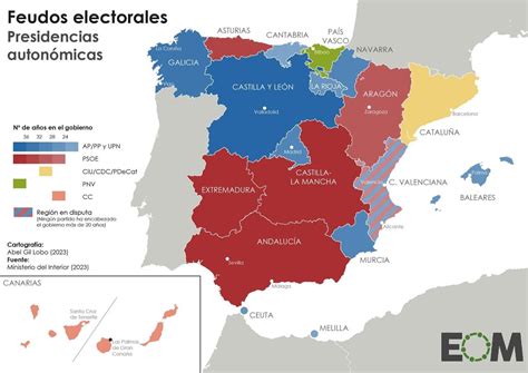 El mapa de las elecciones autonómicas en España   Mapas de El Orden ...