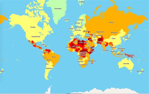 El mapa de los destinos más peligrosos del mundo para ...