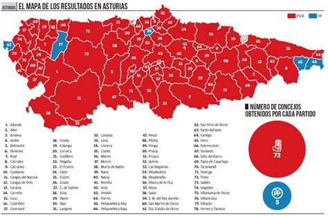 El mapa de los resultados en Asturias   A fondo   La Nueva España