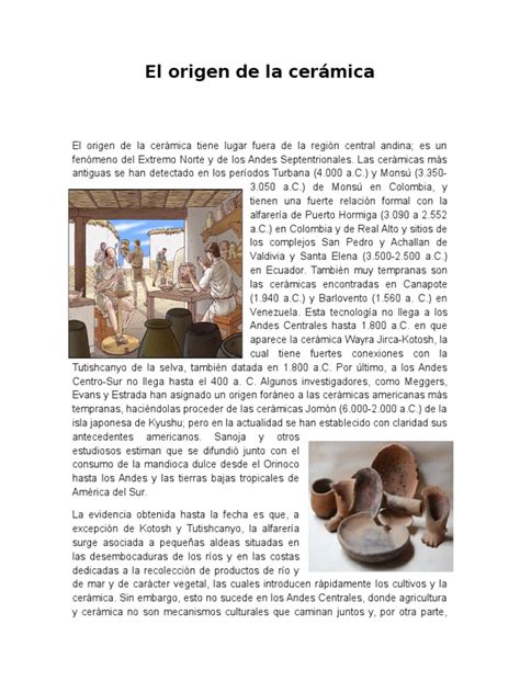 El Origen de La Cerámica | cerámica | Arcilla
