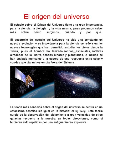 El Origen Del Universo | Big Bang | Universo