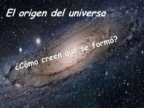 El origen del universo