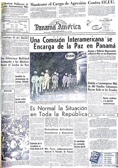 El Panamá América, lunes 13 de enero de 1964