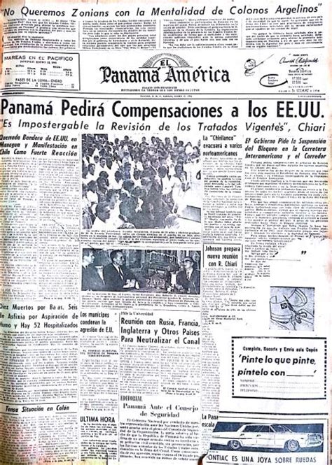 El Panamá América, sábado 11 de enero de 1964