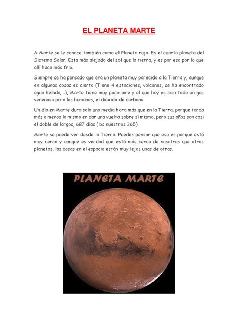 El Planeta Marte