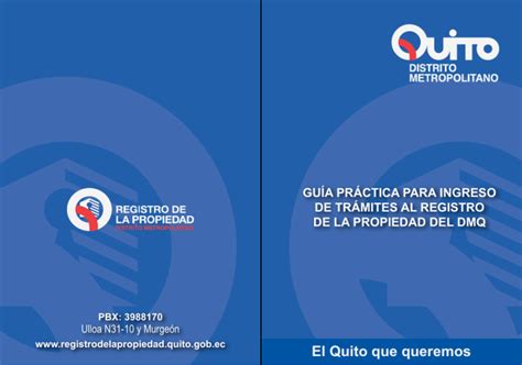 El Quito que queremos   Registro de la Propiedad
