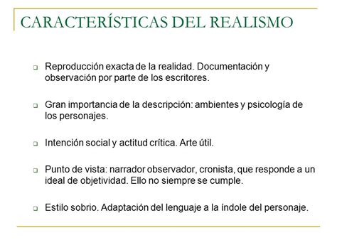 El Realismo.   ppt descargar