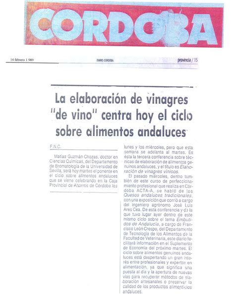 El sitio de José Luis Ares: HEMEROTECA 14/02/1989: DIARIO CÓRDOBA  ESPAÑA
