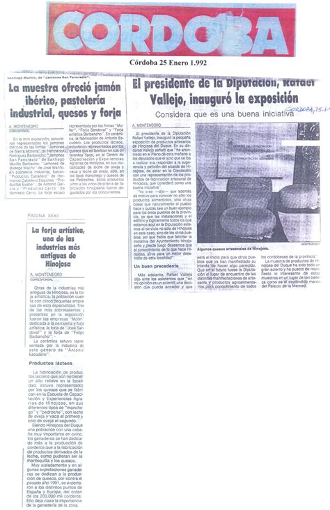 El sitio de José Luis Ares: HEMEROTECA 25/01/1992: DIARIO CÓRDOBA  ESPAÑA