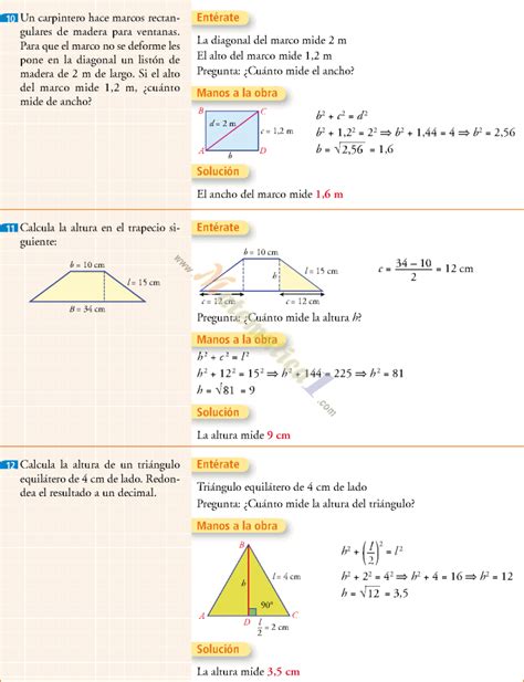 EL TEOREMA DE PITAGORAS EJEMPLOS Y EJERCICIOS RESUELTOS PDF