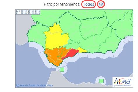 El tiempo en Andalucía. Aviso rojo por lluvias acumuladas en Málaga ...