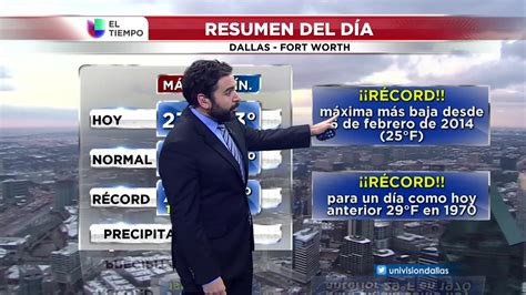 El tiempo: primera nevada del 2017   Univision 23 Dallas ...