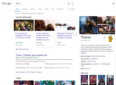 El truco de Google para que Thanos acabe con la mitad de ...