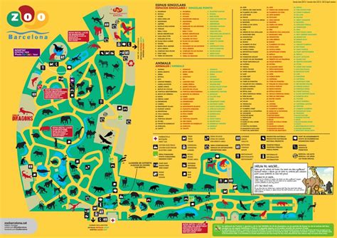 El zoo de Barcelona, mapa   Mapa del zoo de barcelona ...
