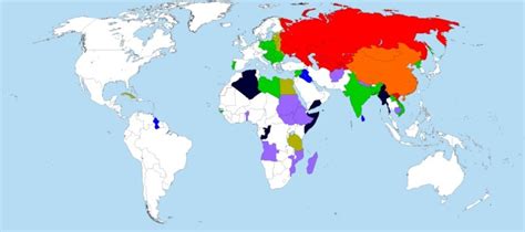 elabora un mapamundi con division politica y colorea los paises que se ...